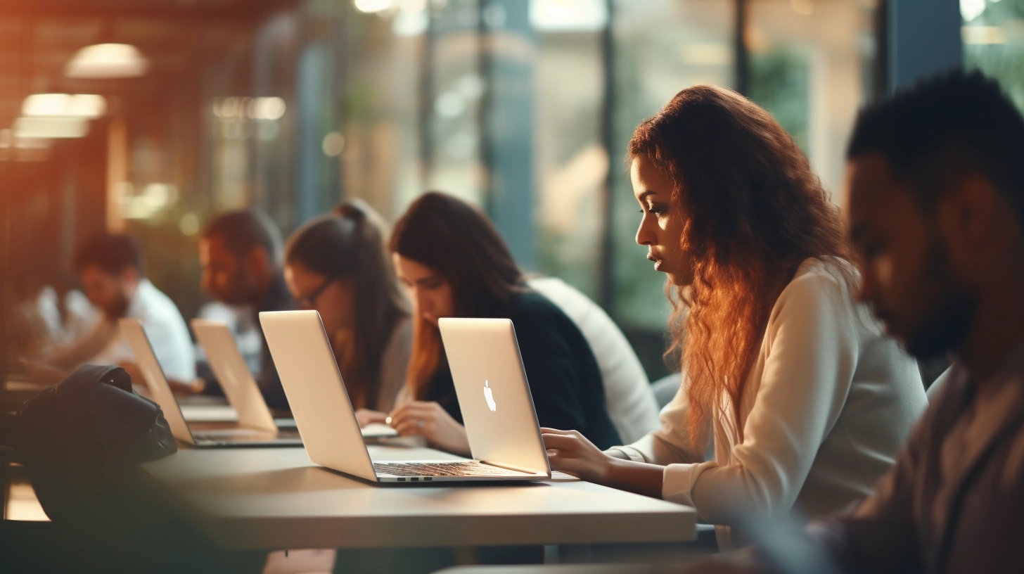 University students collaborating
