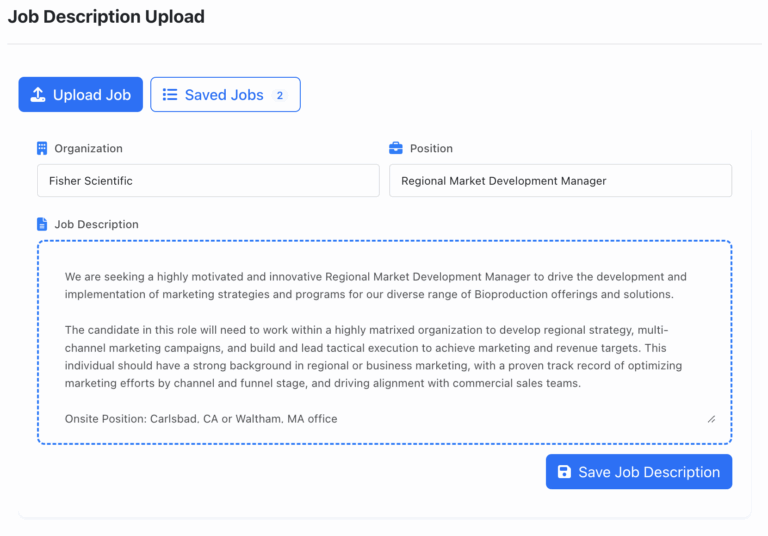 Auto-captured job post